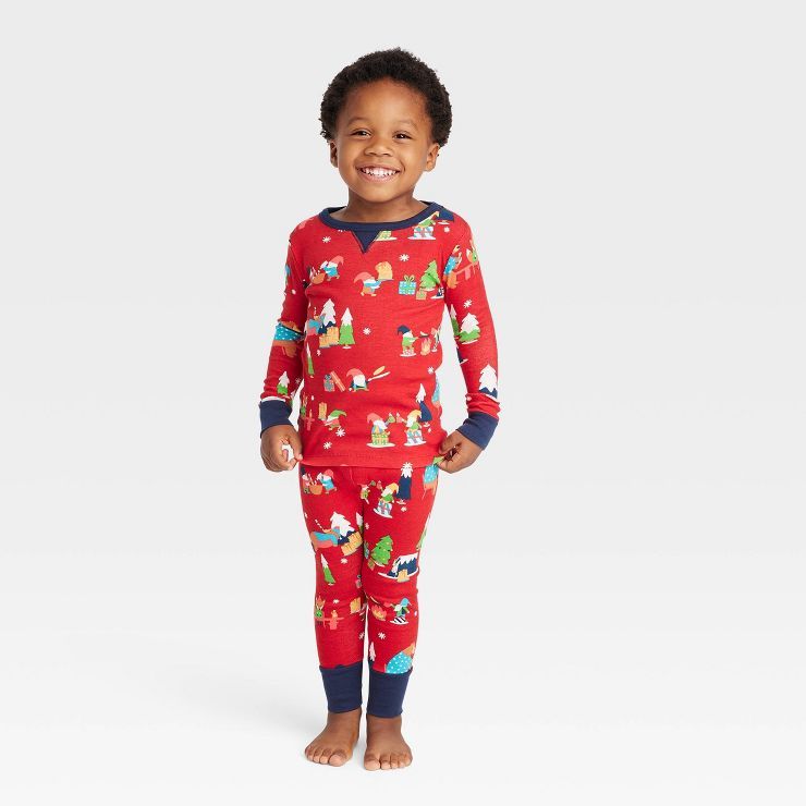 Toddler Holiday Gnomes Print Matching Family Pajama Set - Wondershop™ Red | Target