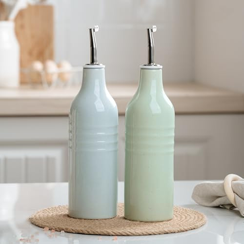 famiware Jupiter 16oz Ceramic Olive Oil Dispenser Bottle, Olive Oil and Vinegar Dispenser Bottle ... | Amazon (US)