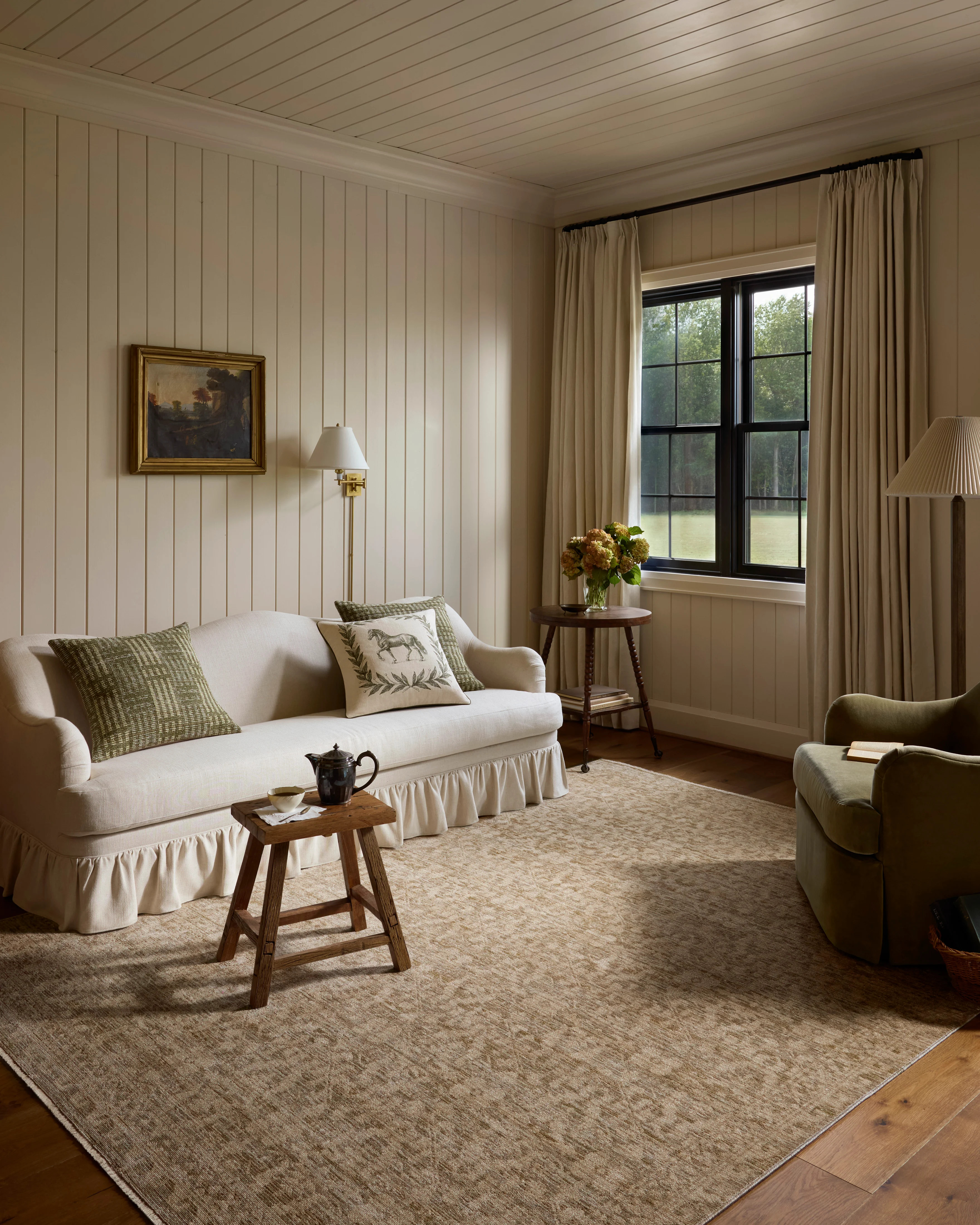 Chris Loves Julia x Loloi-Miriam-MIR-03-Olive, Khaki | Rugs Direct