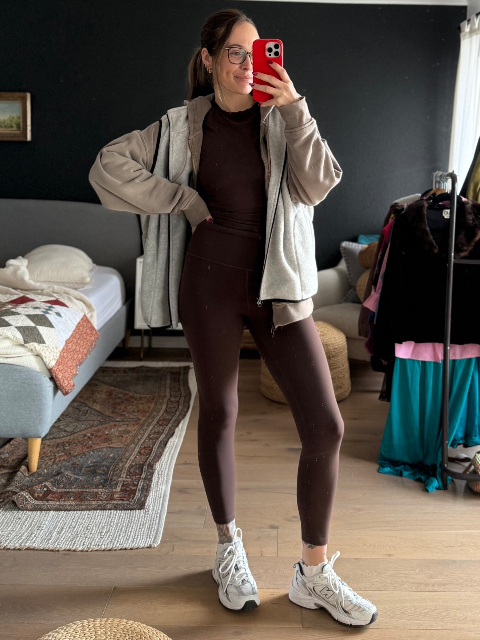 Wearing a M in top and bottom, L in zip up hoodie 

#LTKActive #LTKmomlife #LTKTall