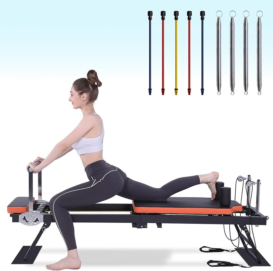Pilates Reformer,Dpiolrcag Foldable Pilates Machine & Equipment for Home Use and Gym Workout, Sui... | Amazon (US)