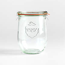 Weck 35.9-oz. Glass Tulip Canning Jar + Reviews | Crate & Barrel | Crate & Barrel