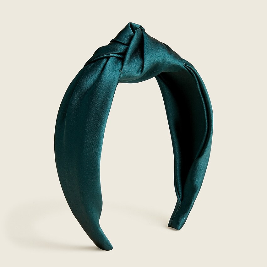 Oversized knot headband in satin | J. Crew US
