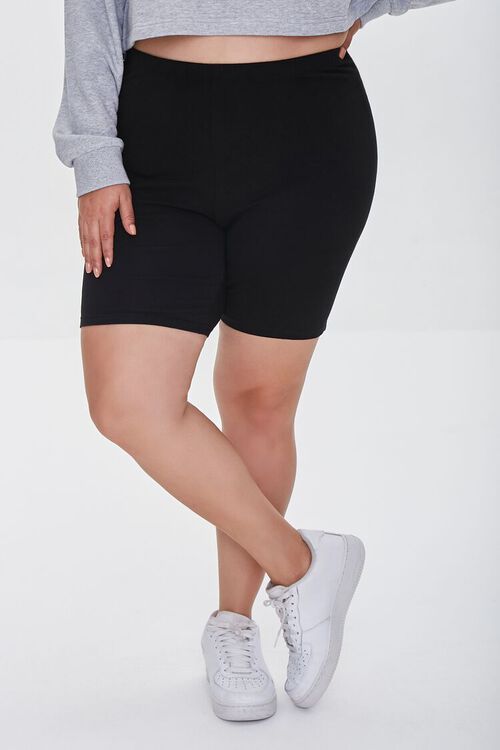 Plus Size Organically Grown Cotton Basic Biker Shorts | Forever 21 | Forever 21 (US)