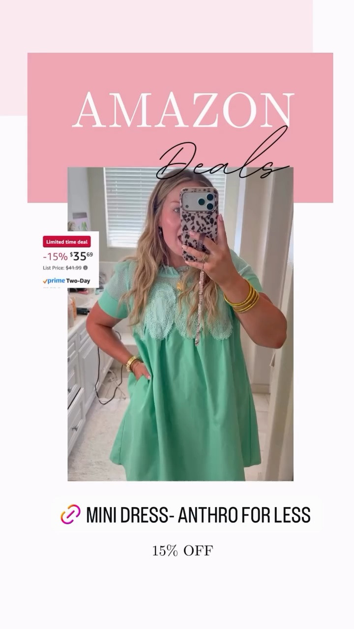 Cute lace detail mini dress - looks list like Anthro / Free People! On deal today!!

#LTKMidsize #LTKSeasonal #LTKSaleAlert