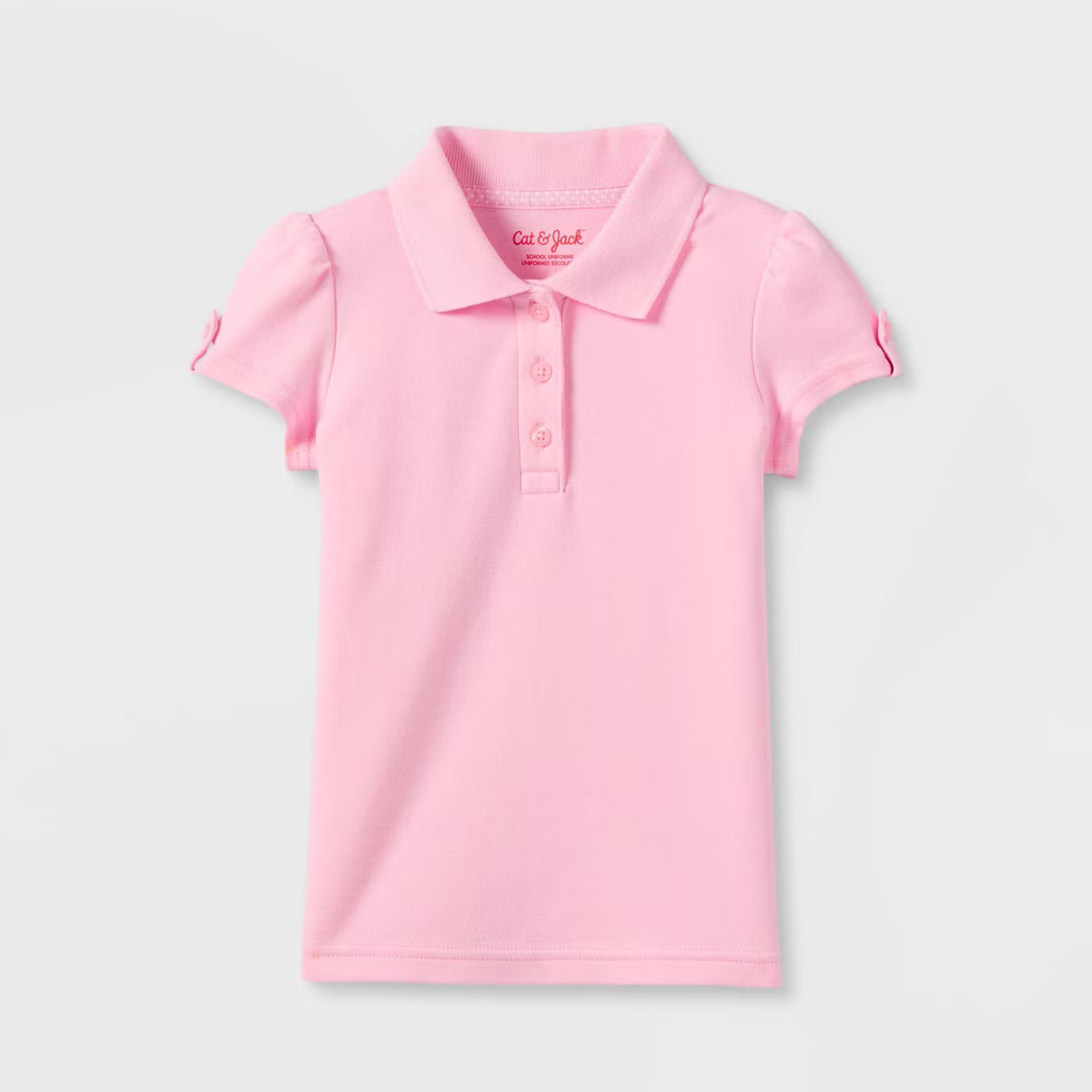 Toddler Girls' Short Sleeve Interlock Uniform Polo Shirt - Cat & Jack™ Gold 2T | Target