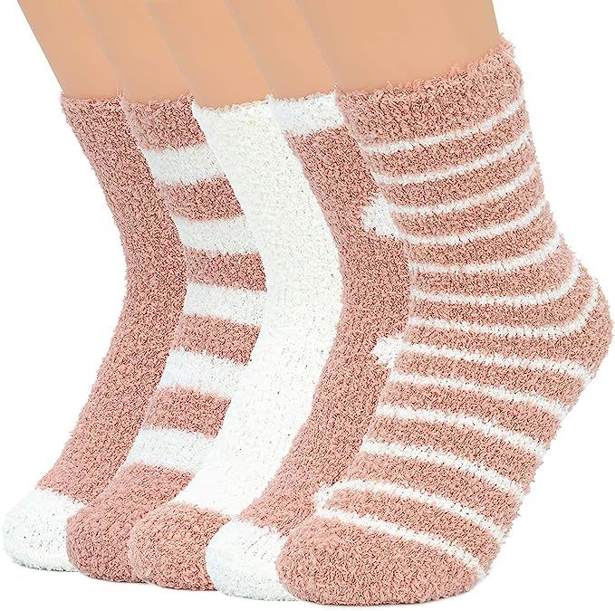 Zando Womens Fuzzy Socks Winter Slipper Socks Warm Fluffy Socks Cozy Fuzzy Socks Athletic Fleece ... | Amazon (US)