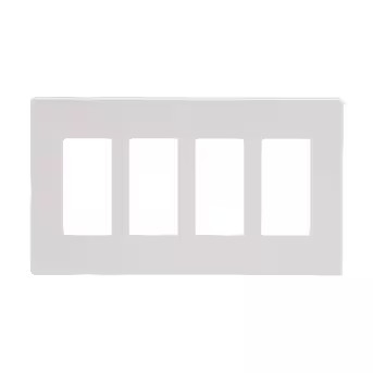 Eaton 4-Gang Midsize White Polycarbonate Indoor Screwless Decorator Wall Plate | Lowe's