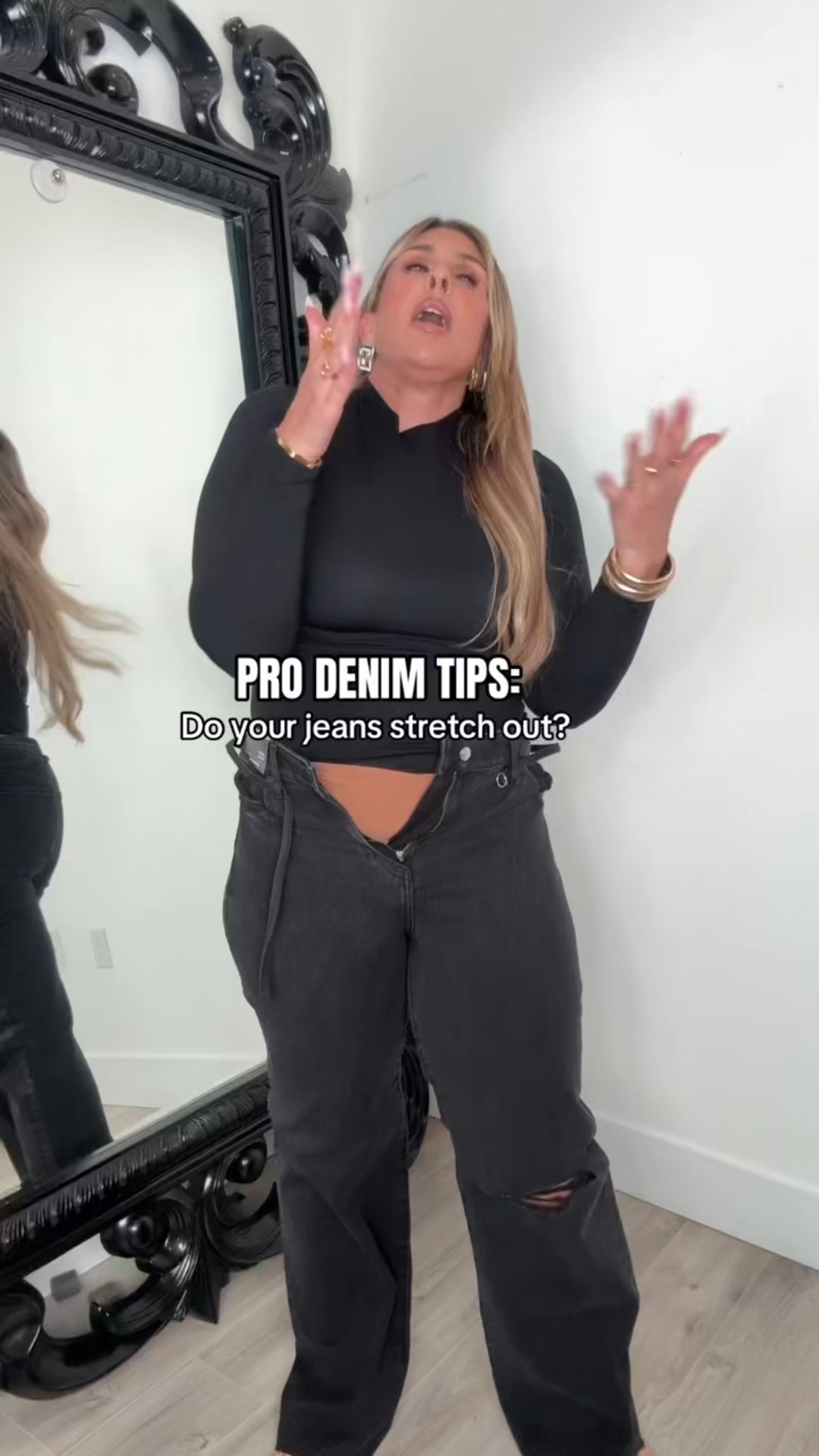 Incredible fit jeans size 12L (have some stretch but also compression to hold you in) size up if you prefer more of a loose fit. Jeans come with a little belt (removable) 

Linked similar tops that I love from Express. I love their body contour line. Very snatching. I am always a size L. (they run generous) 



#LTKMidsize #LTKStyleTip