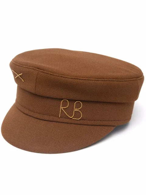 embellished logo baker boy cap | Farfetch (US)