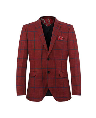 Elie Balleh Boys Slim Fit Plaid Jacket - Macy's | Macy's