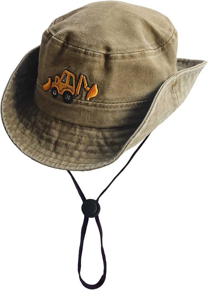 Safari Kids Sun Hat Bucket Boys Excavator Beach UPF 50+ Fishing Hat Toddler Girls Boonie Cap for ... | Amazon (US)