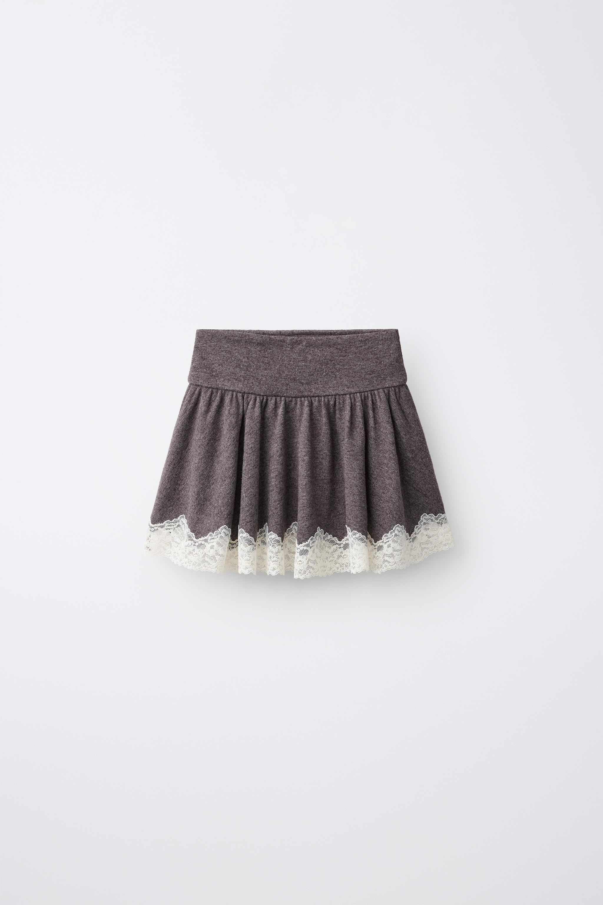 SOFT TOUCH LACE SKIRT | Zara US
