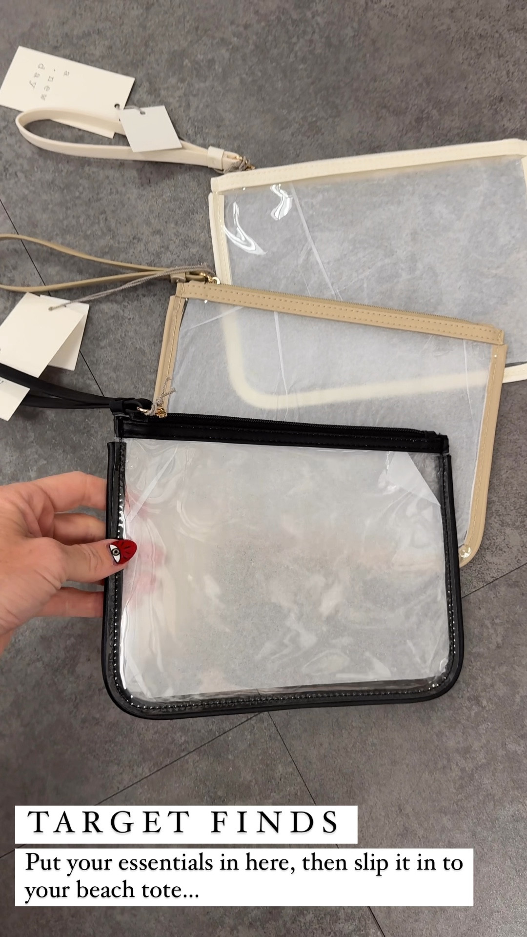 Perfect for slipping your essentials in your beach tote and keeping them dry, or a great game day clutch or stadium clear bag.  

Concert bag | stadium bag | clear bag | spring break | target finds | travel accessories

#LTKWatchNow #LTKFindsUnder50 #LTKTravel