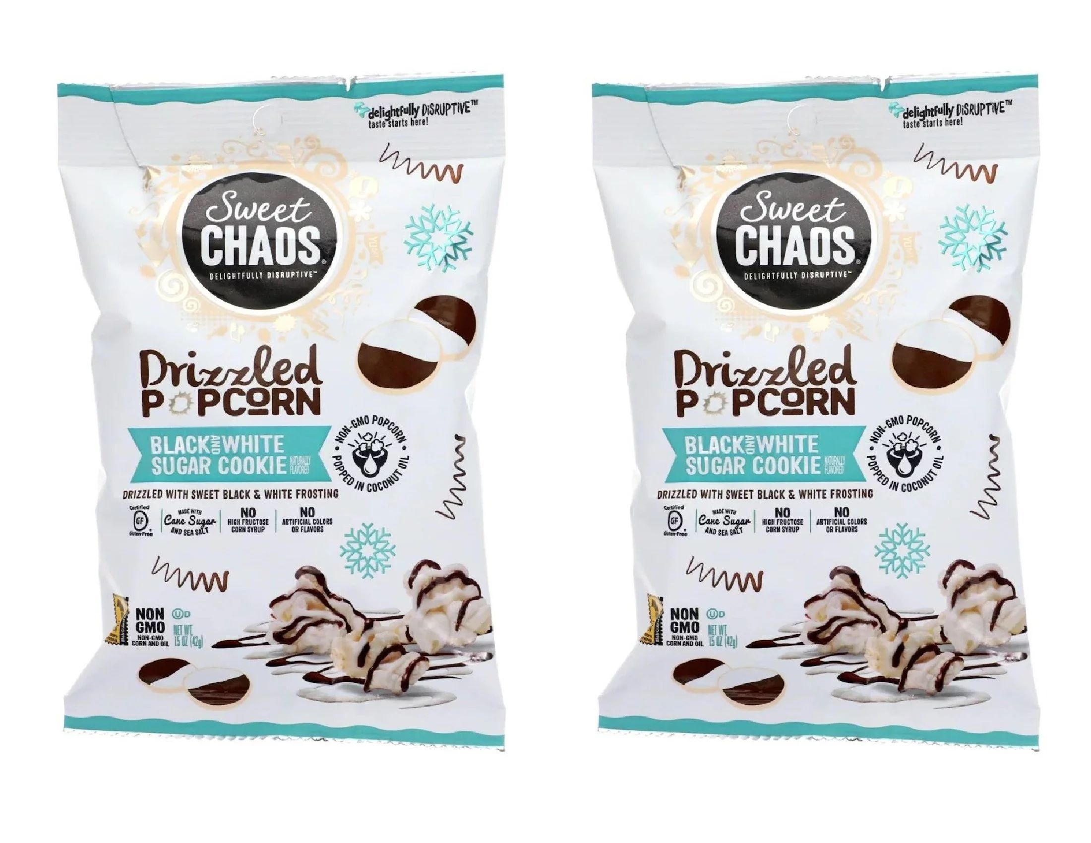 CGT Sweet Chaos Black and White Sugar Cookie Drizzled Popcorn Non-GMO Whole Grain Gluten Free Chr... | Walmart (US)