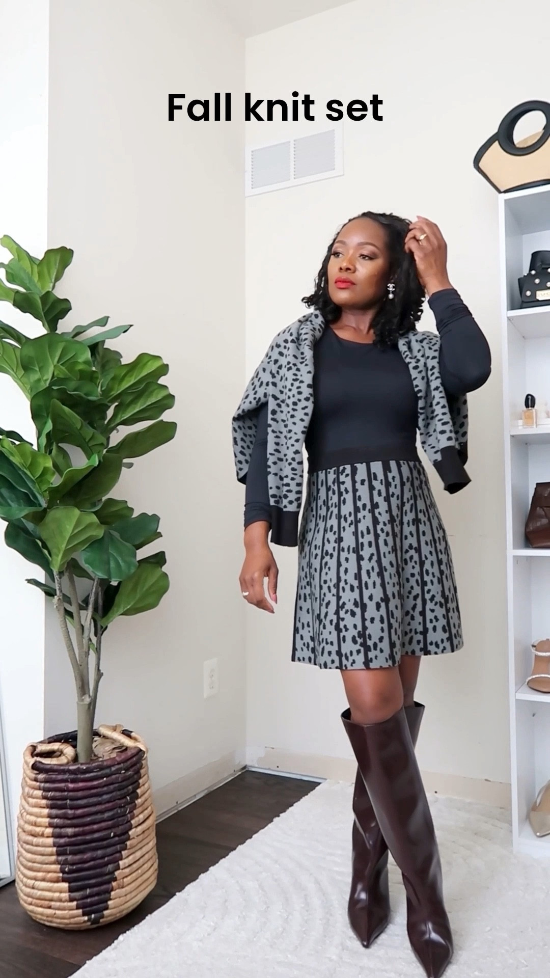 Cozy cute animal print knit set. Shop the look. #falloutfits #fallfashion #falltrends #walmartfashion 

#LTKSeasonal #LTKFindsUnder100 #LTKStyleTip