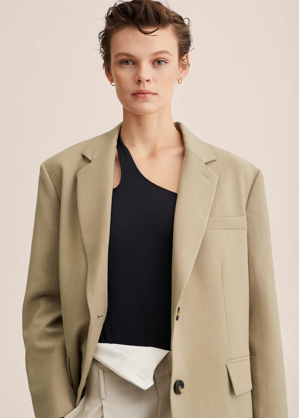 Oversized structured blazer | MANGO (US)