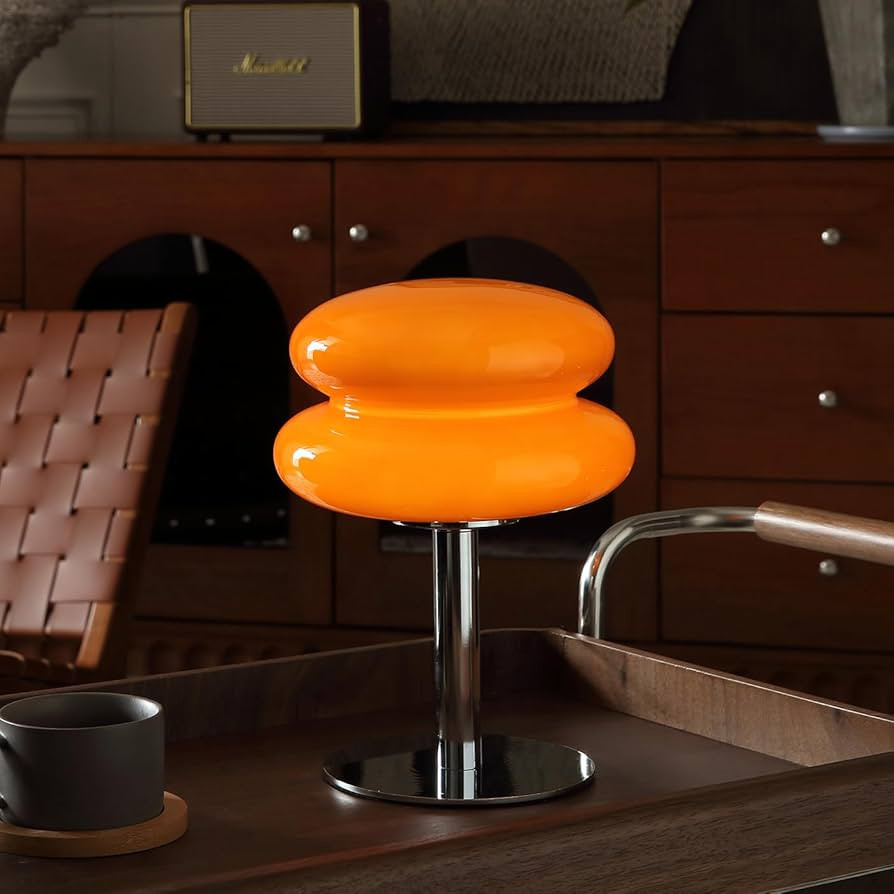 Mushroom Lamp for Bedroom,Mid Century Modern Lamp for Nightstand, Dimmable Retro Egg Tart Bedside... | Amazon (US)