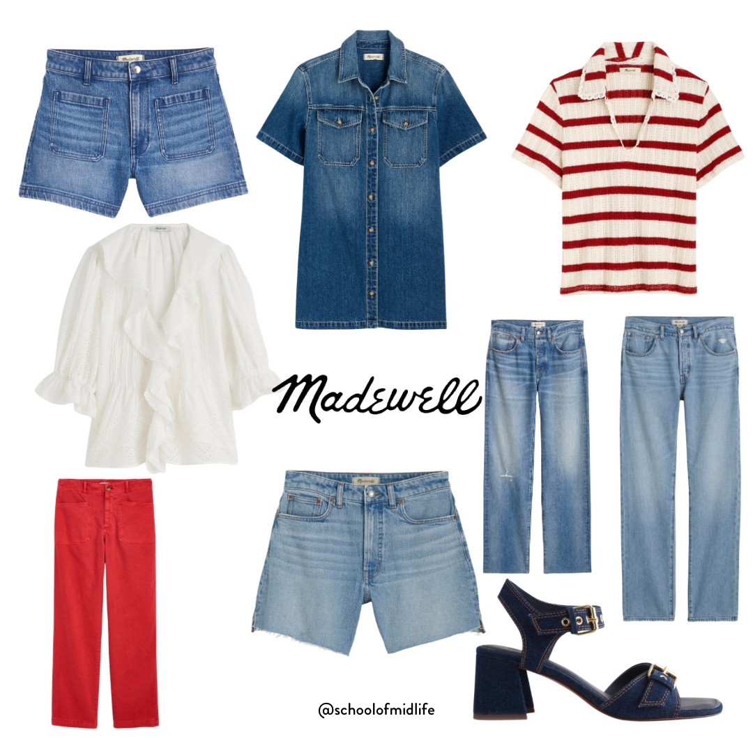 My favorite spring finds from Madewell!
Denim shorts that aren’t too short. Favorite jeans in two washes. Darling denim dress. Fun shirts and super comfortable sandals.

#midlifefashion #fashionover40 #fashionover50 #wearwhatyoulove

#LTKStyleTip #LTKOver40