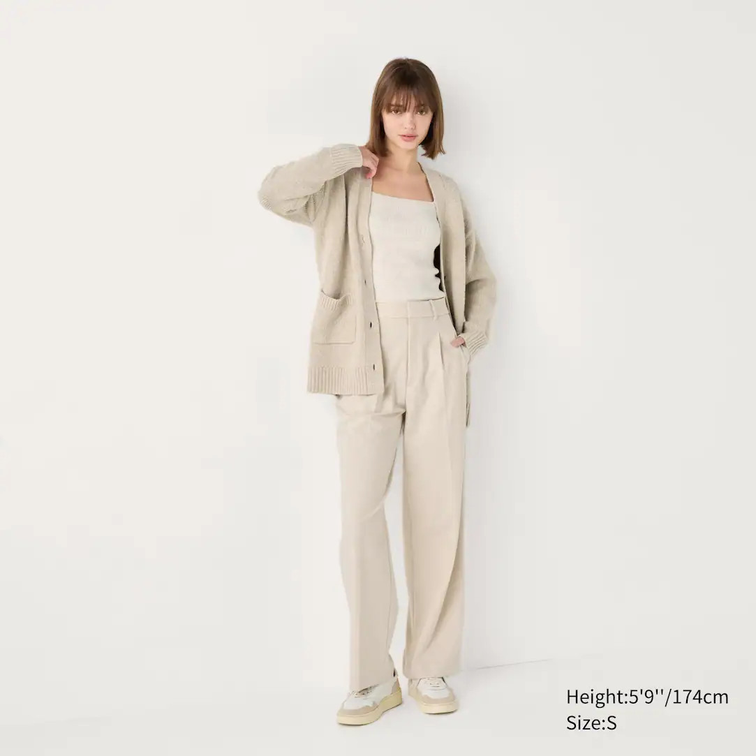 PANTALON LARGE PLISSÉ (LONG) | Uniqlo FR