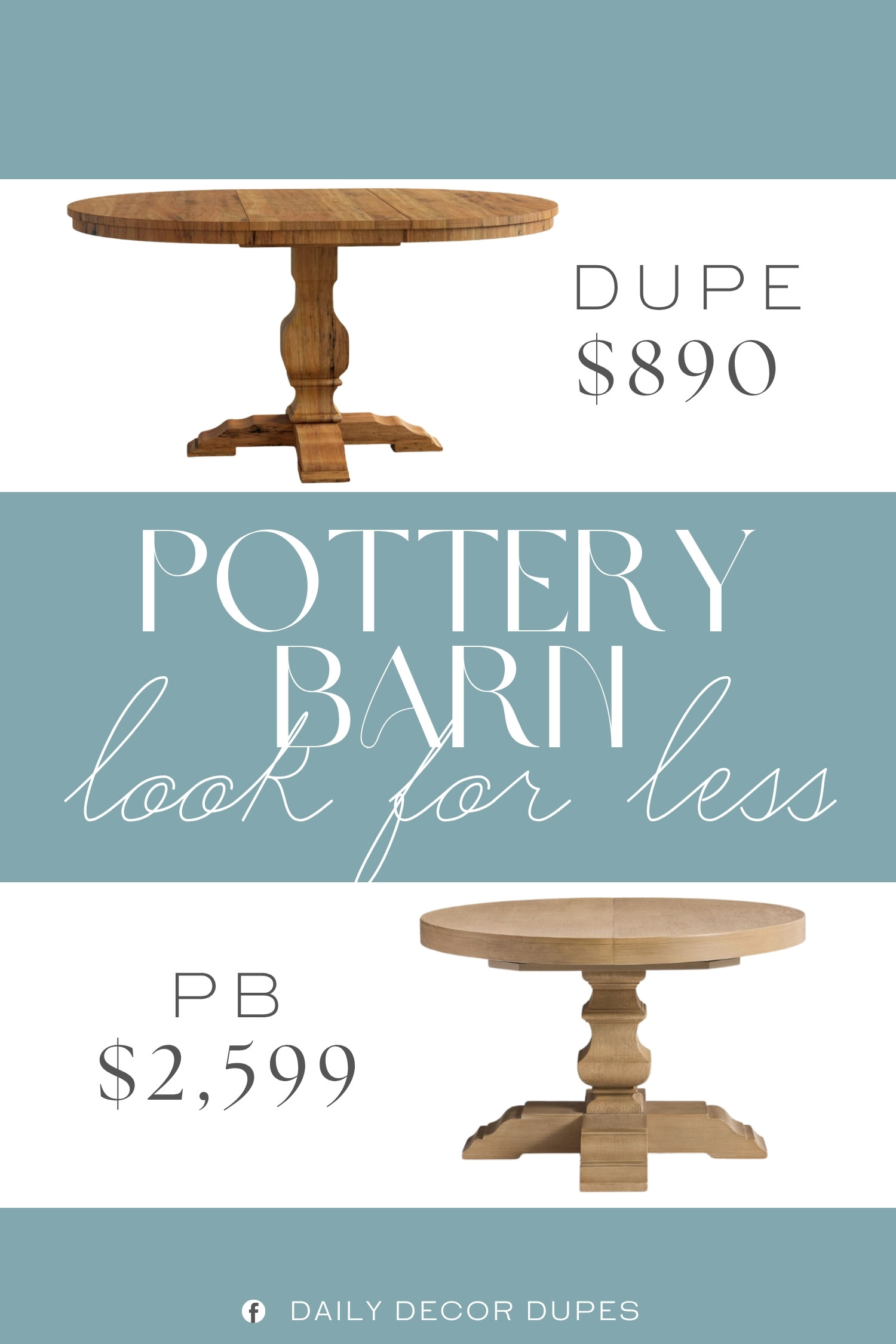 The Pottery Barn Banks Extendable Dining Table features a warm wood finish, sculptural pedestal base, and round tabletop that can expand when more seating is needed. Its classic silhouette works beautifully with upholstered, cane, or wood dining chairs and complements traditional, farmhouse, transitional, and organic-inspired interiors. At around $890, compared with the $2,599 designer version shown, a similar style brings timeless dining room character and practical versatility to the table at a more approachable price. 🍽️🪵✨

Home more affordable option find similar look for less budget friendly affordable cheap cheaper beautiful pretty. Clearance sale coupon code discount code promo code luxury Inspo inspiration inspired by idea ideas Love like these? I share multiple every day in my FB group.
#PotteryBarnInspired #DiningTable #ExtendableDiningTable #RoundDiningTable #PedestalDiningTable #WoodDiningTable #DiningRoomFurniture #FarmhouseDiningRoom 

 #LTKHome