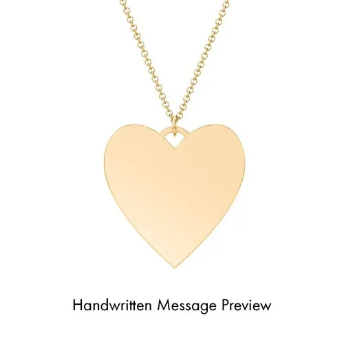 Personalized Handwriting Heart Necklace | Jewlr