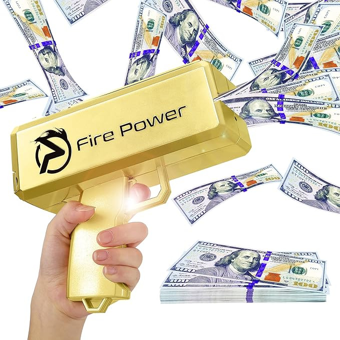 UNKENBO Gold Money Gun Shooter – Prop Guns for Movies That Look Real , Money Gun Make it Rain w... | Amazon (US)