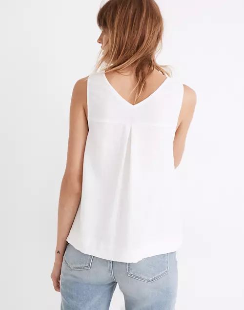 Linen-Blend Side-Button Tank Top | Madewell