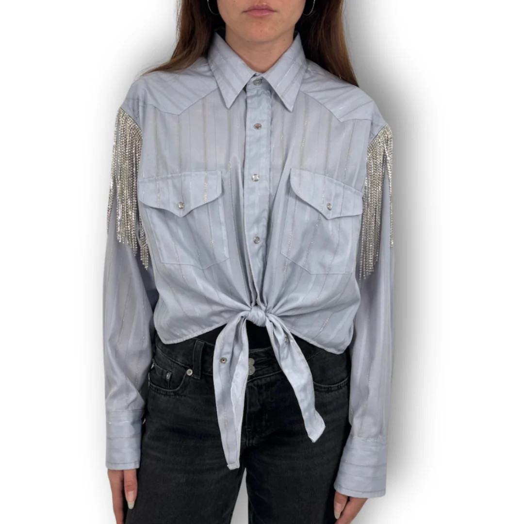 VINTAGE RHINESTONE TIE TOP | Daniel Diamond