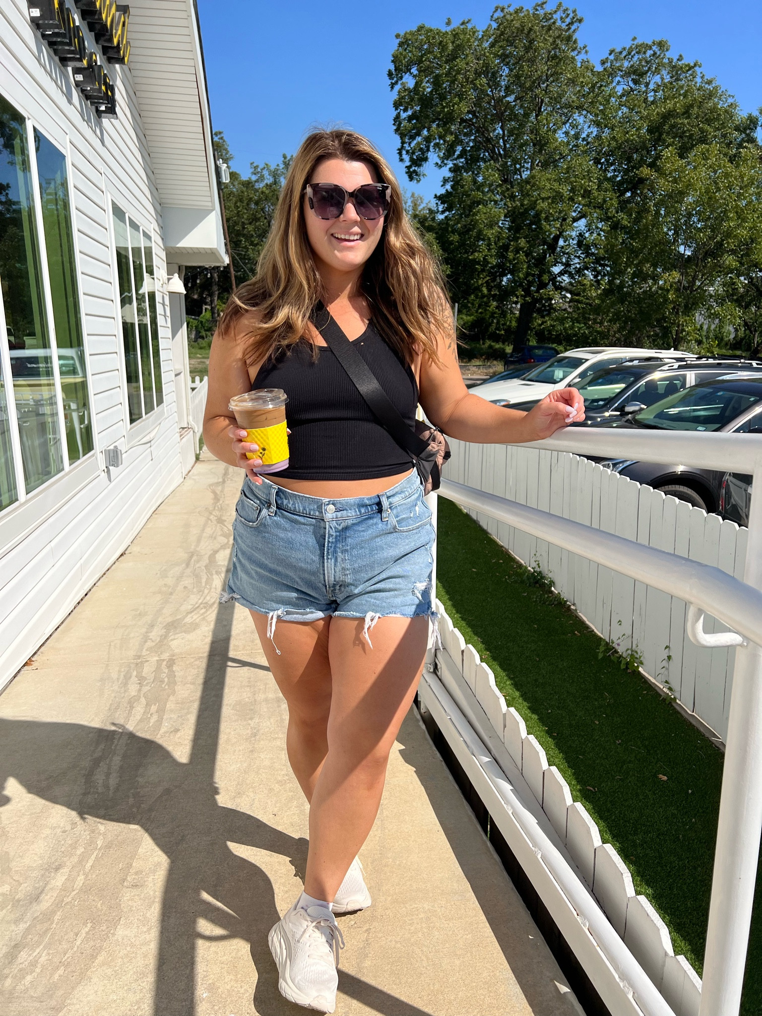 My perfect casual warm weather outfit! My fav cut off denim shorts from Abercrombie in a size 33 for a bit of an oversized fit on the waist. And my go-to free people tank  

#LTKstyletip #LTKcurves