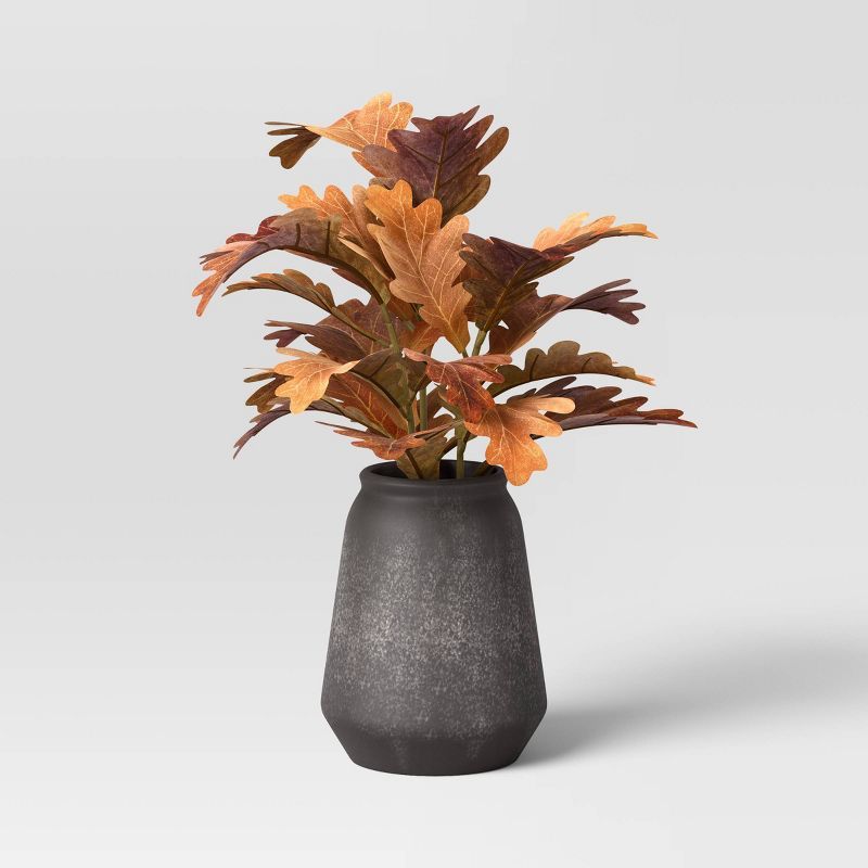 Medium Artificial Oak Leaf Arrangement Brown - Threshold™ | Target