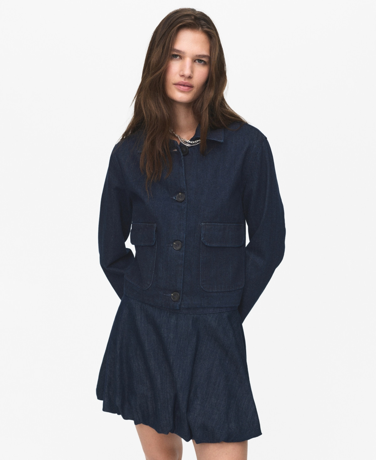 Mango Women's Pockets Denim Jacket - Open Blue | Macy's