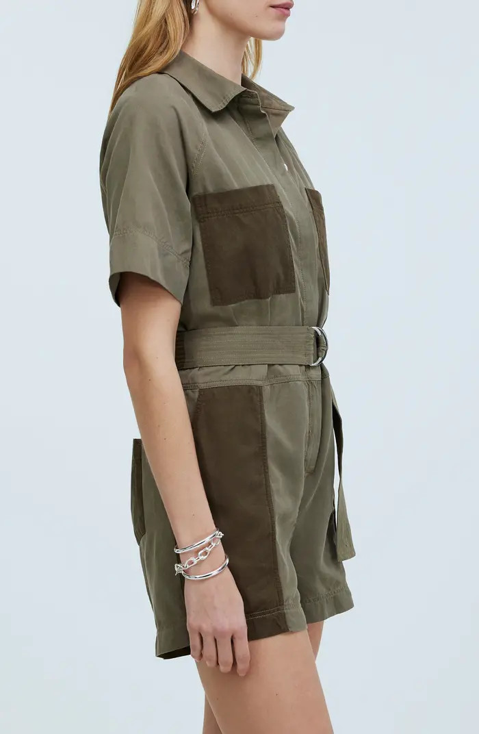 Madewell Short Sleeve Patch Pocket Romper | Nordstromrack | Nordstrom Rack