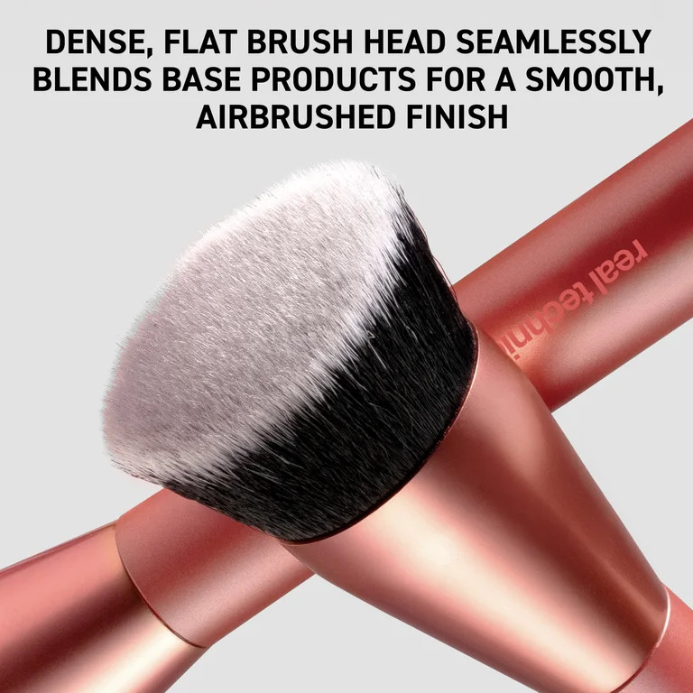 Real Techniques Glow Round Base Makeup Brush, for Liquid & Cream Foundation, 1 Count | Walmart (US)