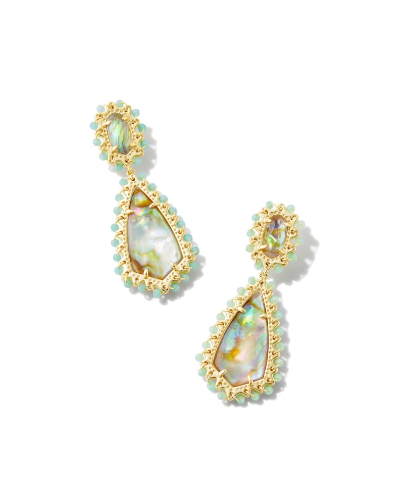 Beaded Camry Gold Statement Earrings in Iridescent Mix | Kendra Scott