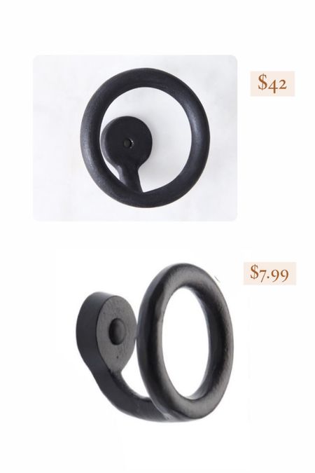 modern round hooks. similar style, two very different price points! 

#LTKunder50 #LTKhome