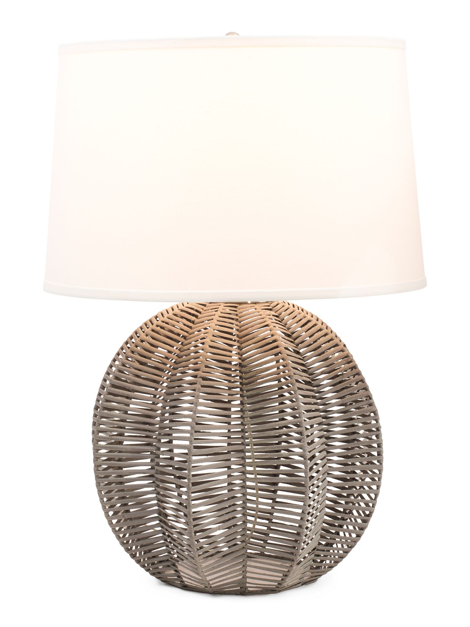 28in Natural Rattan Woven Table Lamp | TJ Maxx