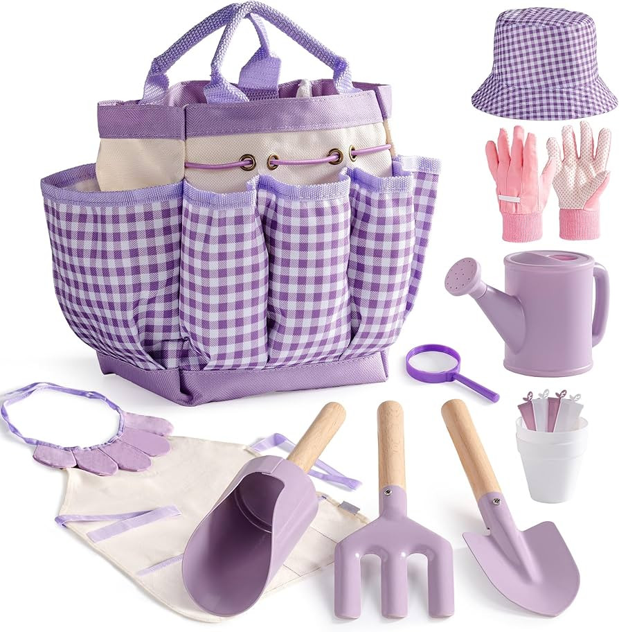 ROBOTIME Kids Gardening Set, 17PCS Kids Gardening Tools, Toddler Garden Set with Apron, Hat, Glov... | Amazon (CA)