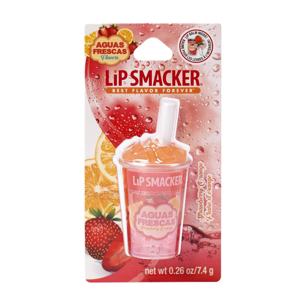 Lip Smacker Aguas Frescas Lip Balm - Strawberry Orange - 0.26oz | Target