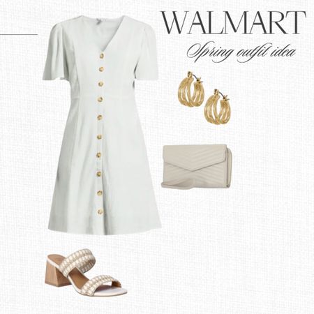 Walmart Spring outfit - Easter dress - white dress - @walmart #walmartpartner

#LTKstyletip #LTKfindsunder50 #LTKshoecrush