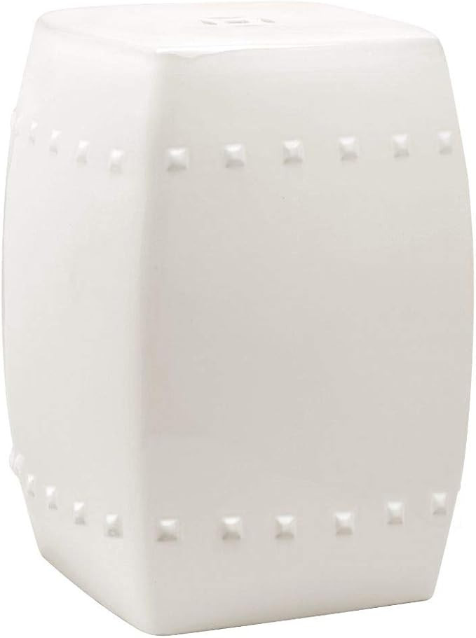 Safavieh Villa Glazed Ceramic Decorative Garden Stool, Cream | Amazon (US)