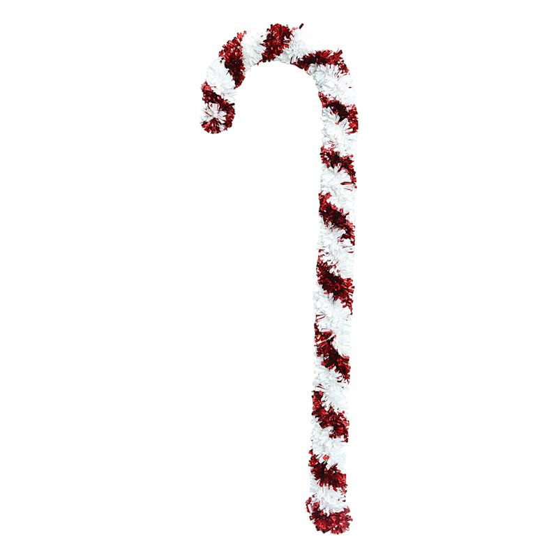 Tinsel Candy Cane Decor, 48" | At Home