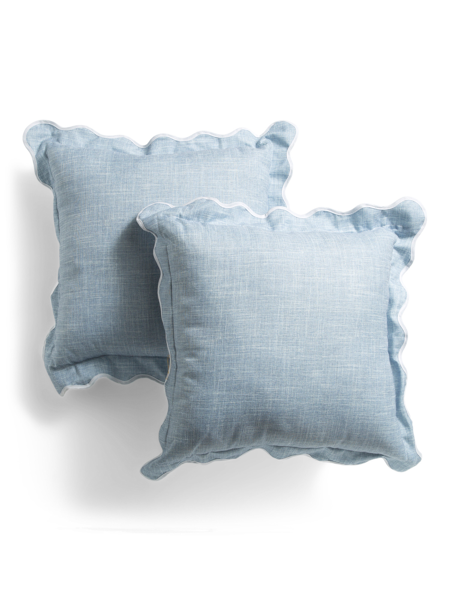 2pk 20x20 Scalloped Solid Outdoor Pillows | Marshalls
