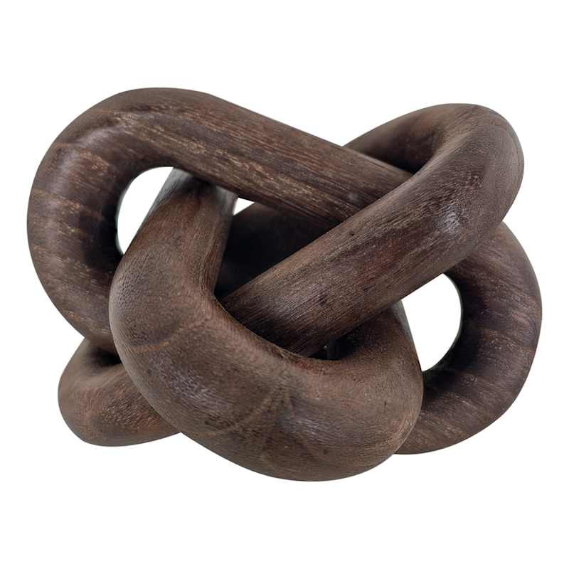 Dark Brown Wooden Knot Statuette, 7.5" | At Home
