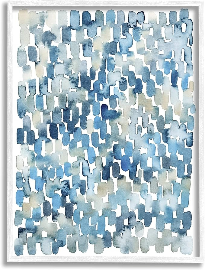 Stupell Industries Coastal Tile Abstract Soft Blue Beige Shapes | Amazon (US)