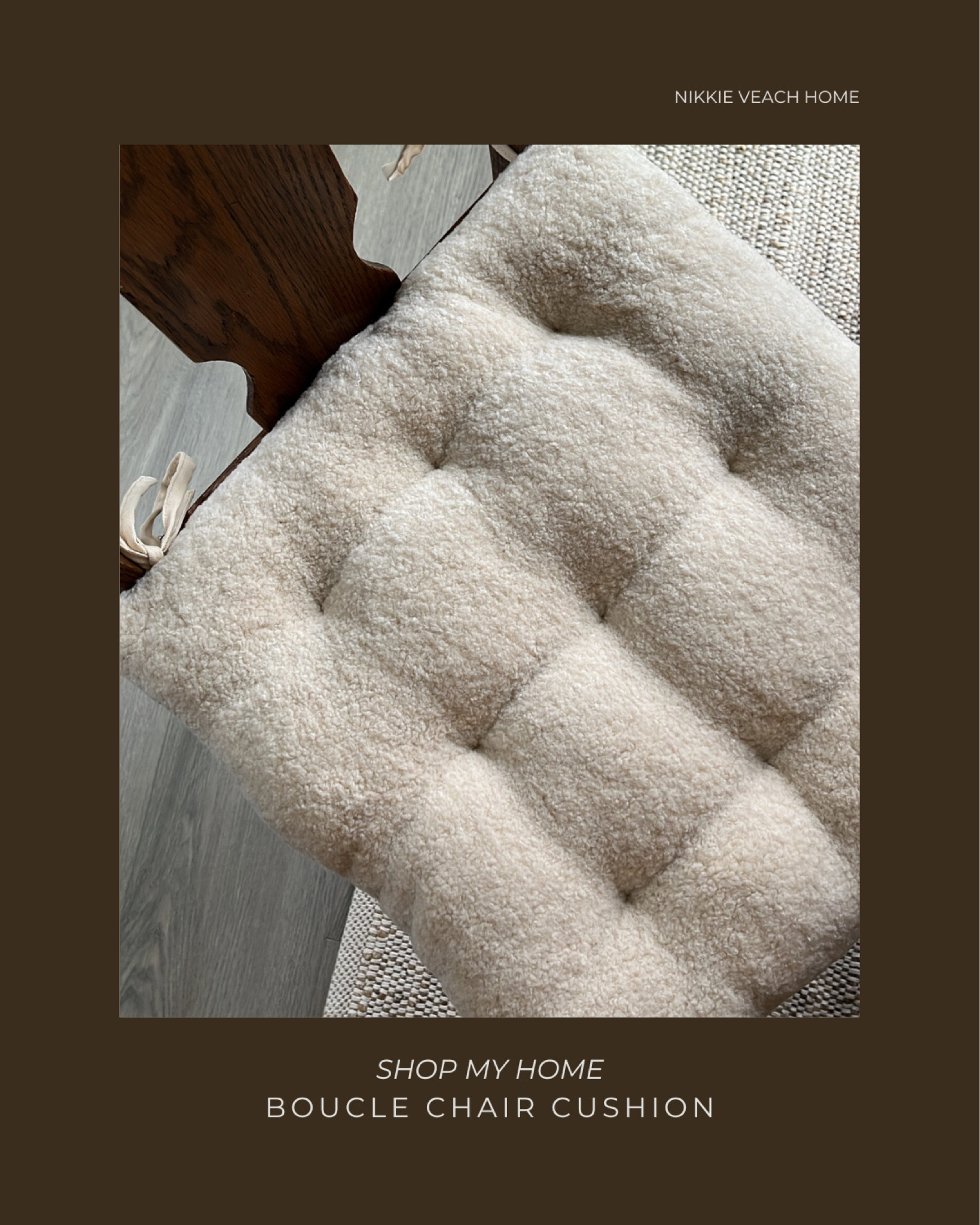 Absolutely love these boucle chair cushions! I use them for my  dark walnut wood dining chairs and adore the look 🫶

#boucle
#chaircushion
#diningchaircushion


#LTKSeasonal #LTKU #LTKhome