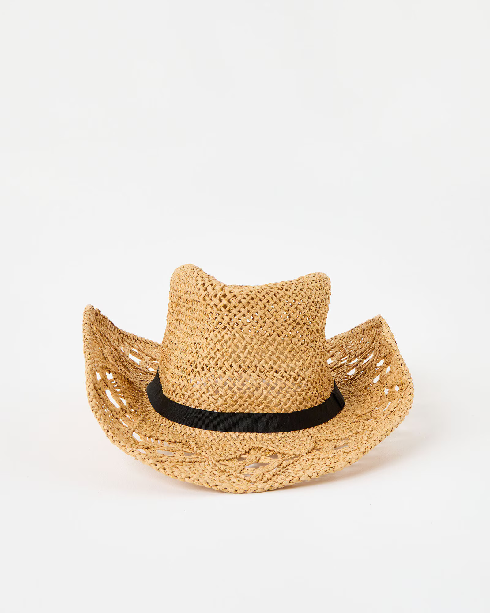 Natural Brown & Gold Cutout Cowboy Hat | Oliver Bonas (Global)