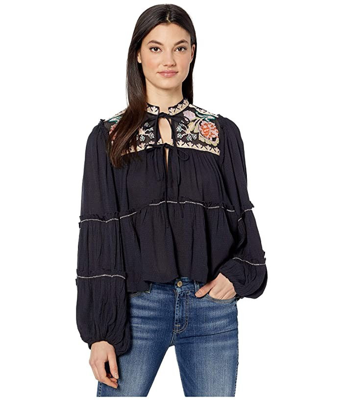 Free People In Vivid Color Top (Black) Women's Clothing | Zappos