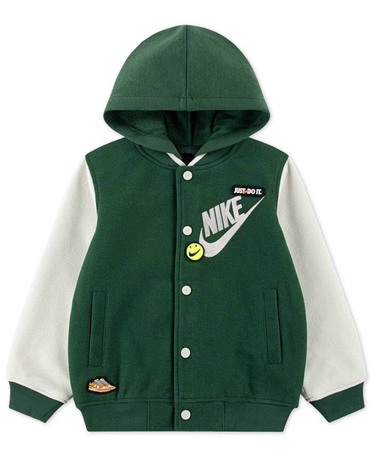 Nike Toddler Boys Hooded Varsity Jacket - Forest green | Macy's