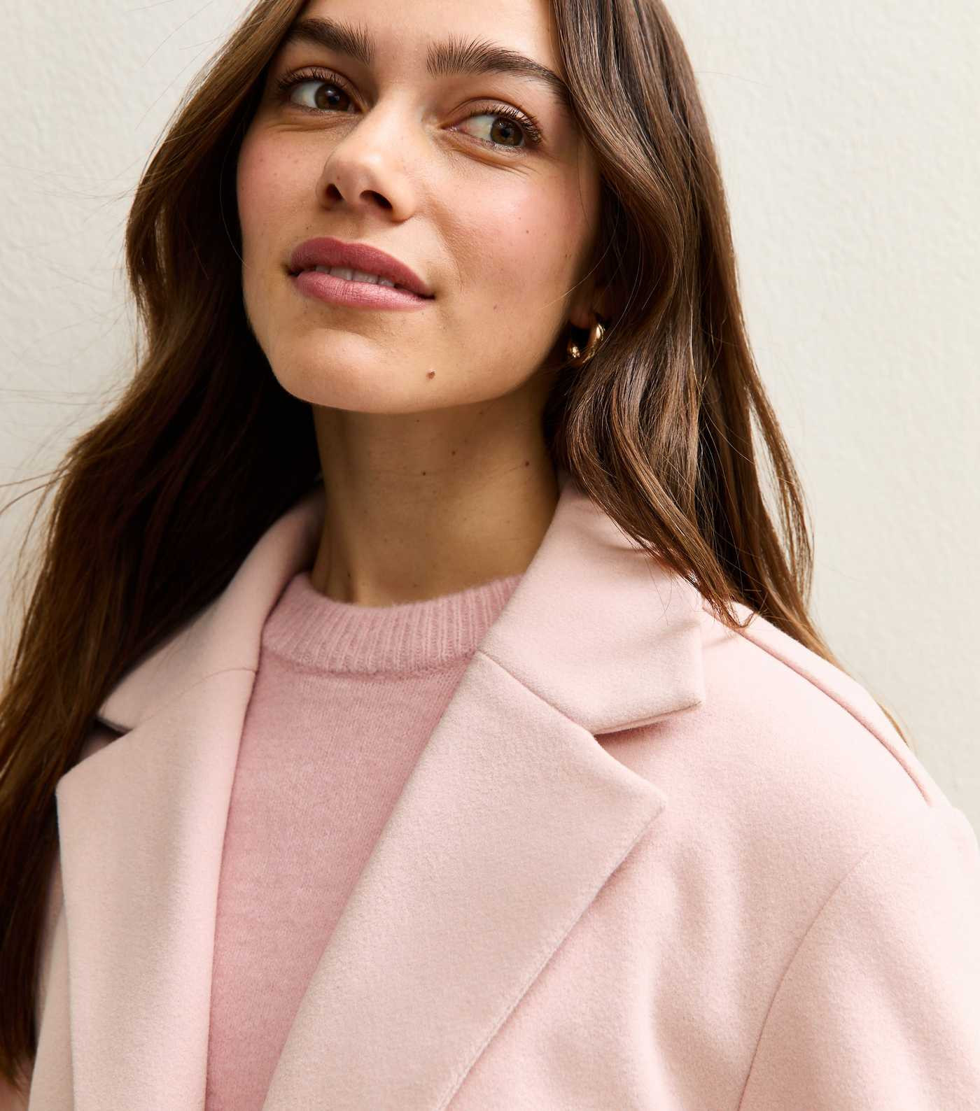 Petite Pale Pink Longline Formal Coat | New Look | New Look (UK)